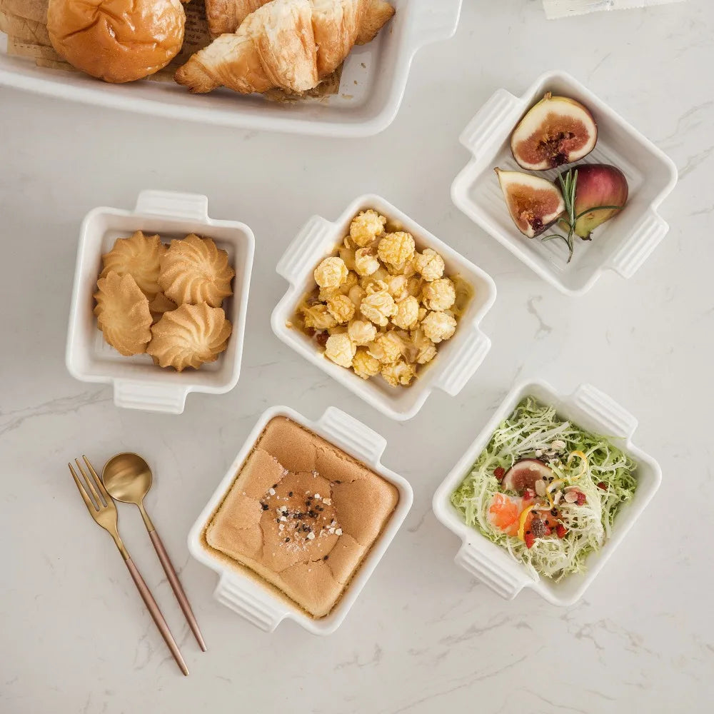 Ensemble de ramequins carrés